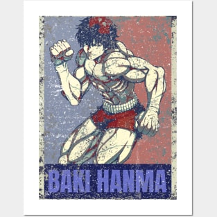 Baki Hanma in Hope and Distressed Posters and Art